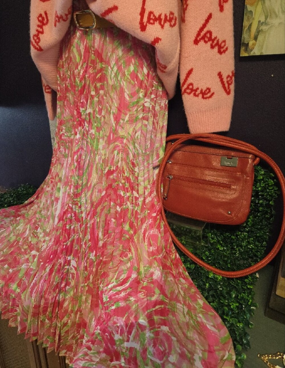 Ruby Rd. Pink Floral Pleated Maxi Dress - Picture 7 of 9